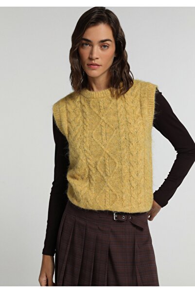 Colin's Regular Fit Round Neck Plain Women's Sari Sweater