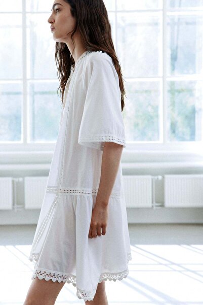 H&M Lace-inset cotton dress