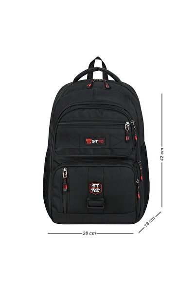 SEVENTEEN Unisex Suya Dayanıklı Çok Gözlü Laptop ve Seyahat Sırt Çantası 4903...