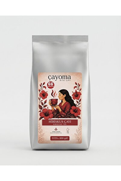 Çayoma Hibiskus Çayı 200 Gr 66 Servis | Doğal Bitki Çayı | Yoğun Aromalı Özel...