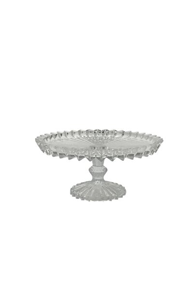 B&D Glass Plate with Stand – Elegant Elevated Serving Plate for Desserts, Swe...
