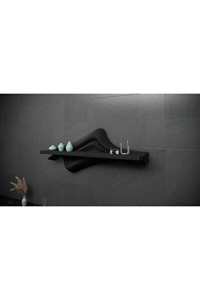 kold concept KC-077 Dalgalı Ahşap Raf – Modern Antre & Duvar Dekoru - Parametrik