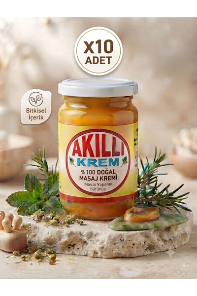 Akıllı Krem %100 Doğal Ağrı ve Masaj Kremi 120 gr x10 Adet
