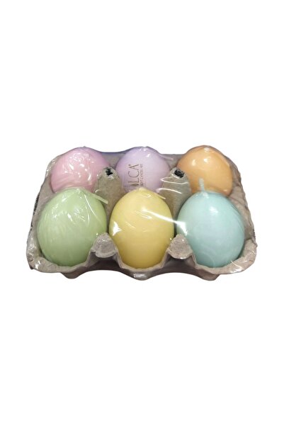 LCA Set 2 x 6 Lumanari Ou din Parafina, Diverse Culori Pastelate