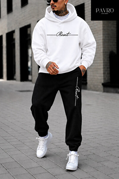 PAVRO Sweatshirt Tracksuit Set Oversize Shaped Comfortable Fit Quality Fabric...