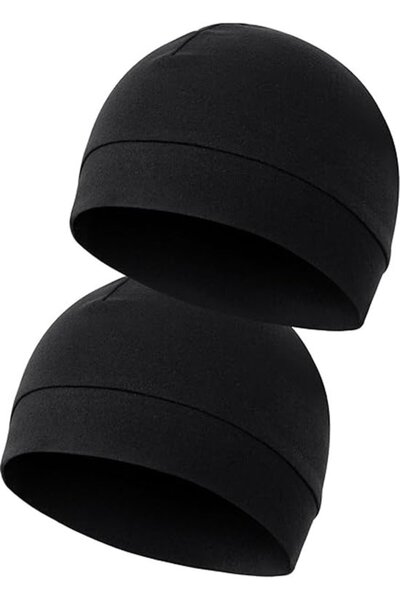 STARSTAR Unisex two-piece cap, knitted lightweight cotton helmet liner, suita...