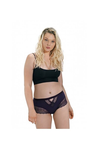 Cottonhill Γυναικεία σλιπ με δαντέλα μπλε CH4487MPL, Μέγεθος 42/44