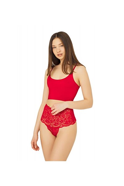 Cottonhill Γυναικείο στρινγκ με δαντέλα Κόκκινο CH6019K, Χρώμα ΚΟΚΚΙΝΟ, Μέγεθ...