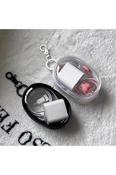STARSTAR Cable management bags 2pc transparent with key ring portable.