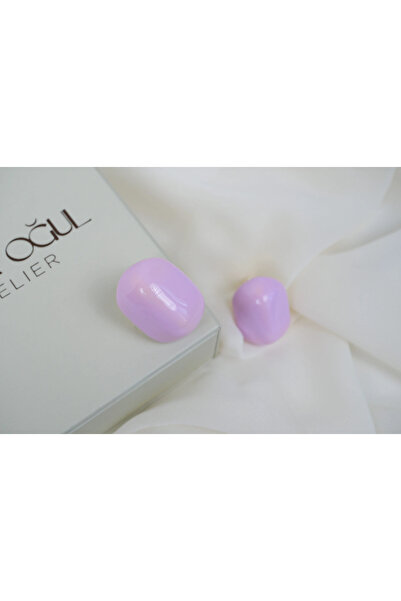 ATELİER TUĞBA Kp633 Bombeli Acrylic Earrings (25 mm)
