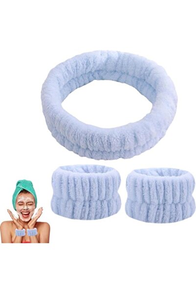STARSTAR Facial headband+wristband 3pc absorbent makeup cleansing set.