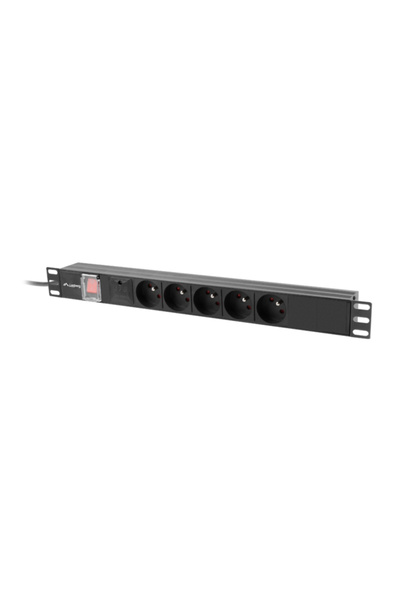 Lanberg Unitate alimentare PDU 19", 5 prize ng "PDU-05E-0200-IEC-BK" (timbru ...