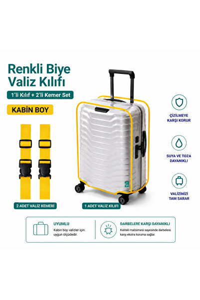 Trink Çanta Transparent Luggage Protective Cover and Luggage Belt * 2 Pieces ...
