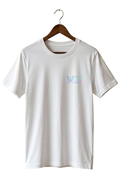 remonz Widi Minimal Logo Printed Unisex T-Shirt Cotton Crew Neck Basic Casual...