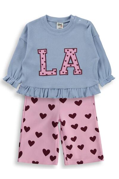 Civil Baby La Appliqued 6-18 Month Set - Blue