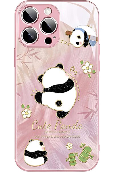 Generic URBAN Case for iPhone 17 Pro max Cute Panda pattern Glass cover with ...