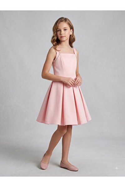 Erkut Special Occasion Girls' Evening Dress with Stone Detail on the Back