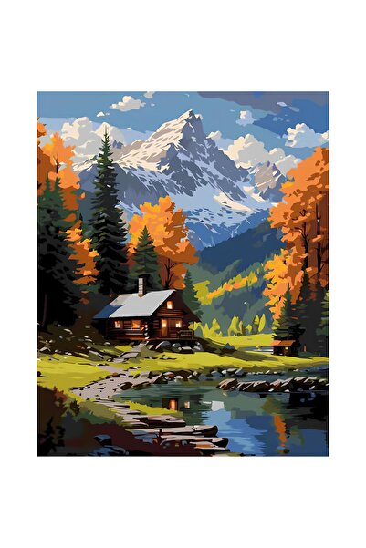 NEVERMORE Комплект за рисуване по номера - платно върху дървена рамка 40x50 с...