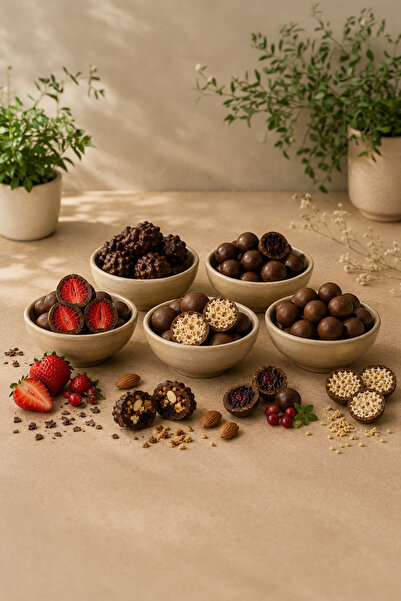 FARMİO İlave Şekersiz Çikolata 4x50gr - Çilek, Kinoa Patlağı, Turna Yemişi, Dutlu & Bademli