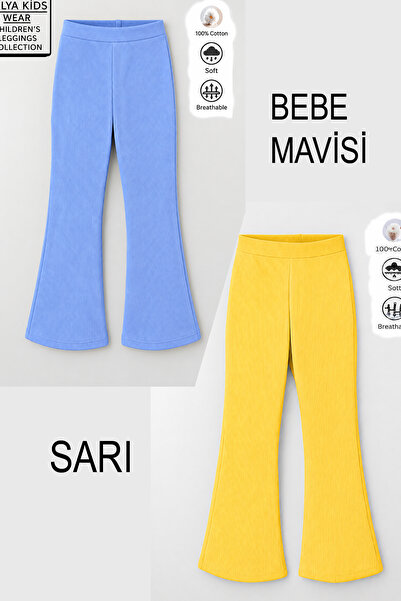 Belya Kids Wear Pamučne rebraste čarape sa punim uzorkom, 2 komada, ekonomičn...