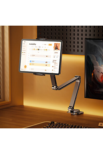 Coverzone Премиум алуминиева стойка за таблет и телефон, съвместима с iPad, з...