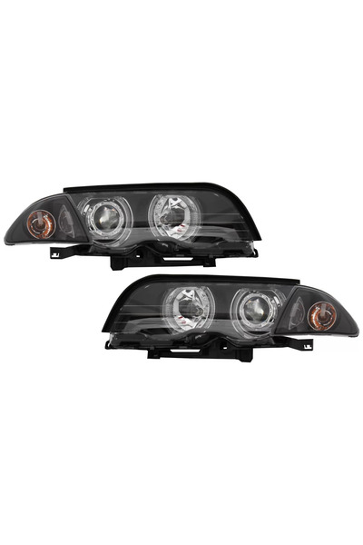 tuningset Faruri LED Angel Eyes compatibile cu BMW E46 Sedan Touring 1998-2001