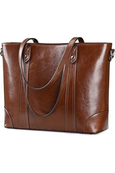 GENERAL Asun Women Leather Tote Bag Office Shoulder Bag 40cm Large Capacity L...