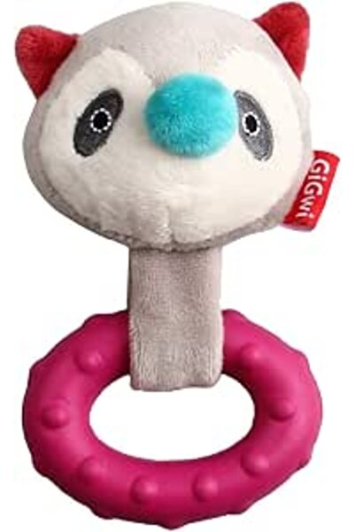 Gigwi Suppa Puppa Coon with Squeaker inside Plush/TPR, Dog Toy Small Size - 8012