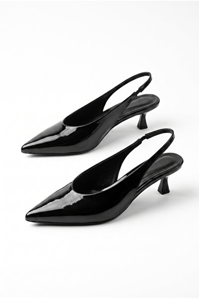 v.s.h velvet Mera Women's Black Hazelnut Heel Pointed Toe Classic Heeled Shoes