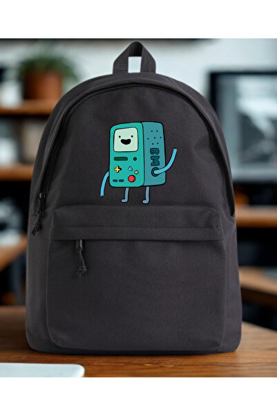 dompulerimoda Adventure Time Unisex Black Backpack for School, Class, Course,...
