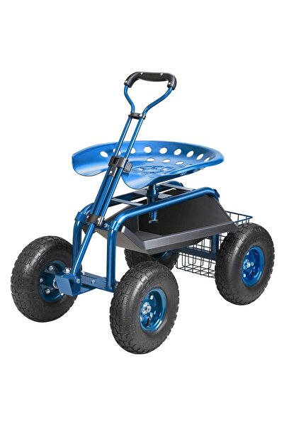 Vivatechnix Scaun pentru gradina, Cos pentru Ustensile, Capacitate 136 Kg, 4 ...