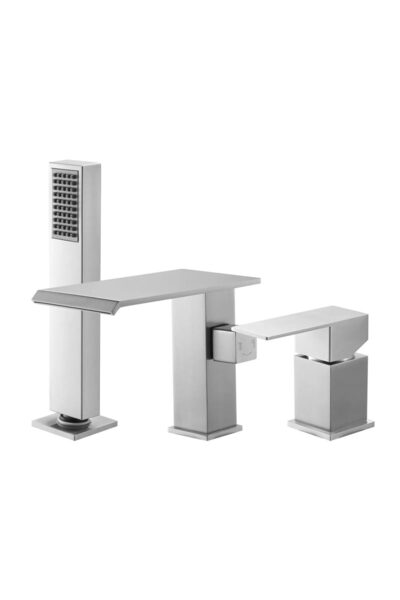 VEVOR Baterie pentru cada romana cu cap de dus, Argintiu, Inox, 220 x 190 x 9...