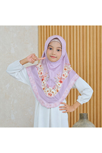 Linda Hijab Printed Hijab for Kids & Girls – Elegant Floral Pattern Modest Is...