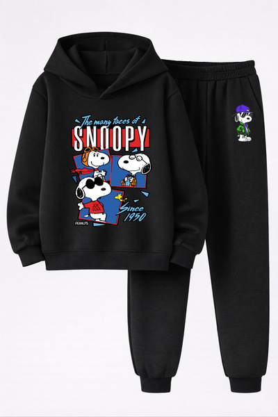 MAGORS Snoopy Printed 3-Yarn Quality Soft Texture Sweatshirt and Sweatpants C...
