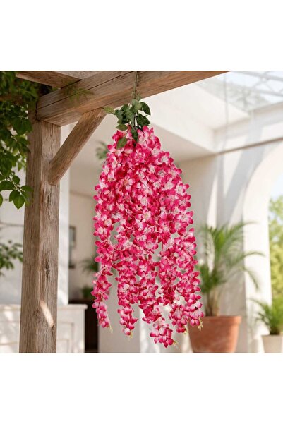 decotoys Artificial white Wisteria flowers