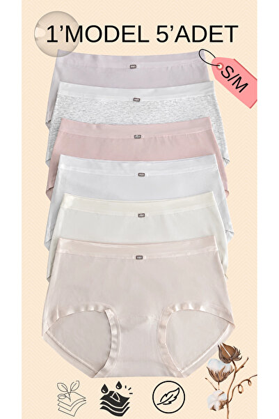UN REAL 5-Piece Women's Laser Cut Seamless Bikini Panties - Non-Marking Flexi...