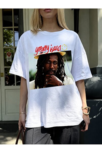 Generic Brand Gregory Isaacs Portrait with Text,crew neck,casual top,everyday...