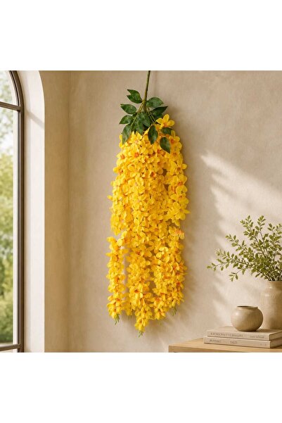 decotoys Artificial white Wisteria flowers