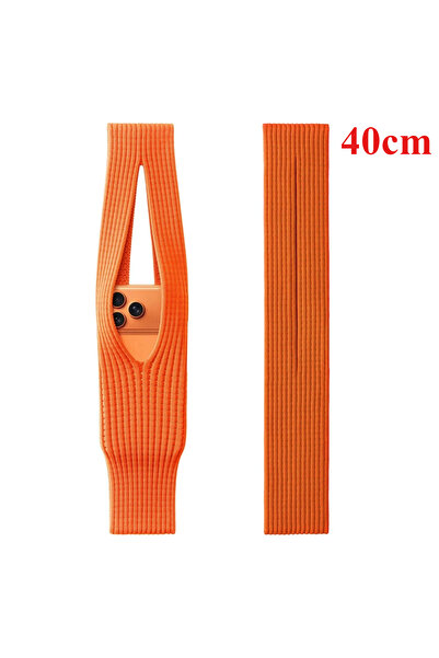 Choice10 Orange (40cm) HOT 2026 Phone Pocket Woven Bag Short 40cm Long 80cm F...