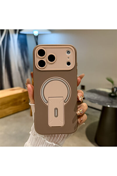 Choice34 iPhone 15 Pro Max Brown Luxury Fold Stand Holder Magnetic For Magsaf...