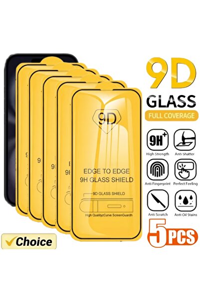 Choice16 iPhone 16 Tempered Glass Film 5 pieces 5PCS 9D Hardness Tempered Gla...
