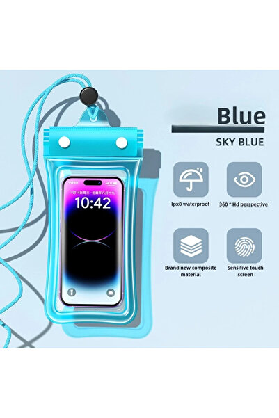 choice2 Blue Universal Waterproof Phone Cases Bag For Various Models iPhone S...