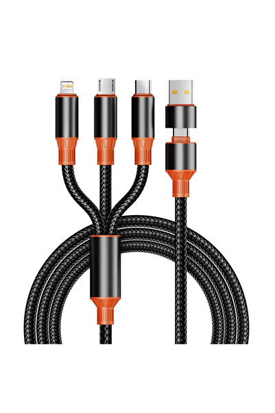 Choice Black 3 In 2 240W Fast Charge Cable Micro USB TypeC Mobile Phone Data ...