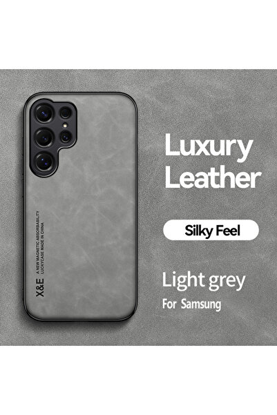 Choice71 For Galaxy S26Ultra Light Gray Luxury PU Leather Ultra Thin Phone Ca...