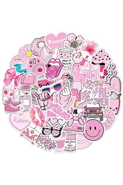 Choice 50Pcs 50Pcs Pink Little Fresh Graffiti Stickers Water Bottle Laptop Ph...