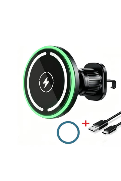 Choice Black with cable 30W Car Charger, Auto-Lock Wireless Fast Charging Pho...