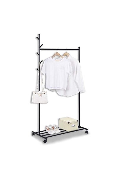 victiny Metal Clothes Rack with Shelf & Wheels for Clothes 84 x 44 x 170 cm