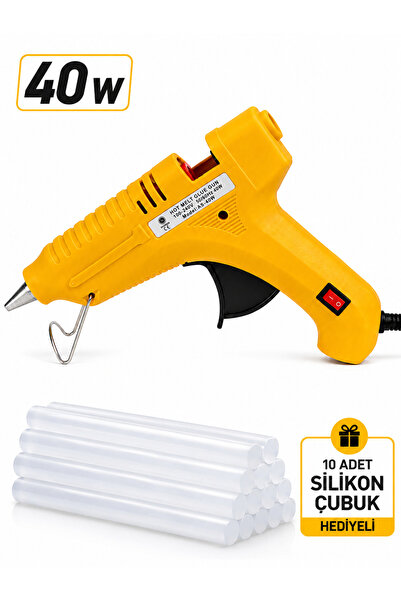 YANARLAR 40 W Düğmeli Elektrikli Mum Silikon Tabancası Sıcak Silikon Uygulama...