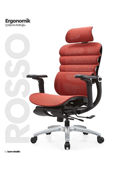 KARR OFFICE Rosso Ergonomik Çalışma Koltuğu - Kırmızı
