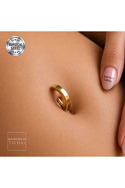 Karınca Piercing Klipsli Göbek Piercingi Hinged Belly Piercing